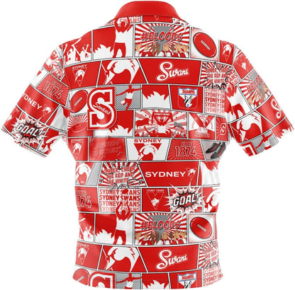 Sydney Swans AFL Mens Pop Art Shirt