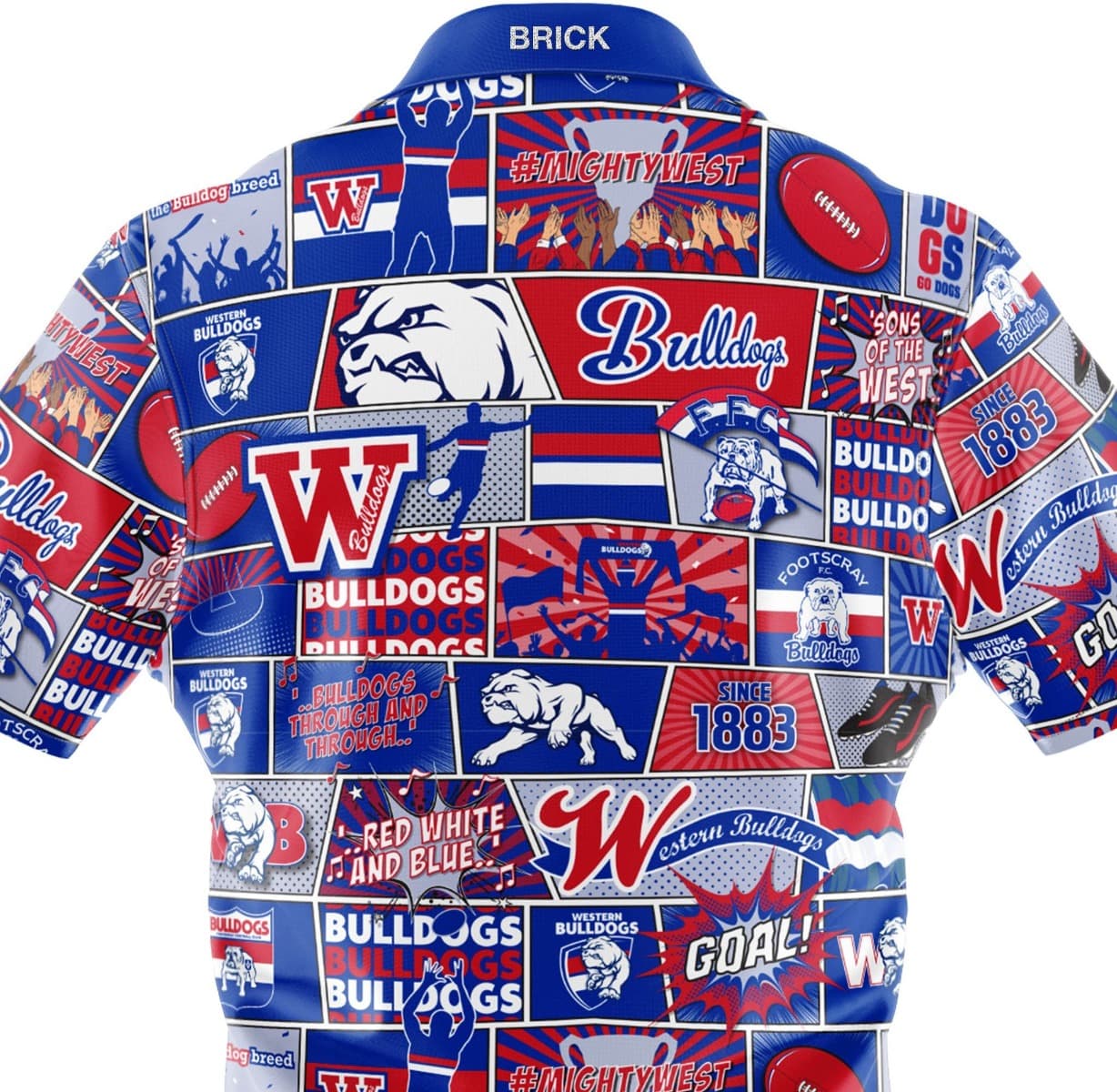 Western Bulldogs AFL Mens Pop Art Shirt
