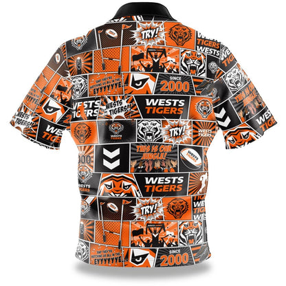 Wests Tigers NRL Mens Pop Art Shirt