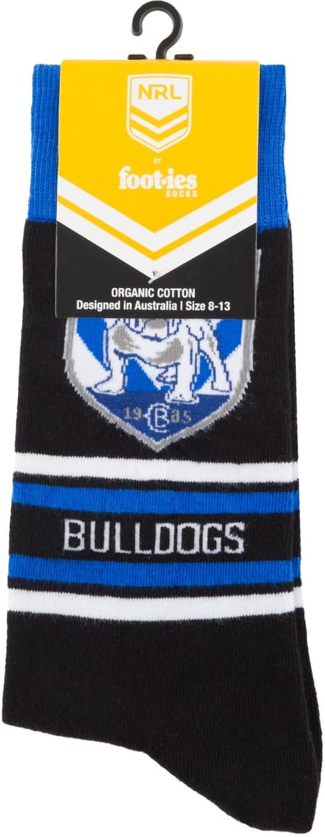 Canterbury Bulldogs NRL Organic Stripe Cotton Socks