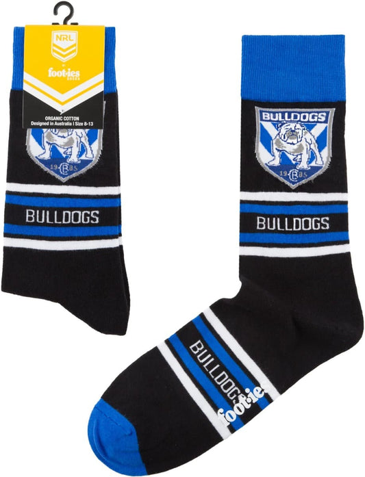 Canterbury Bulldogs NRL Organic Stripe Cotton Socks