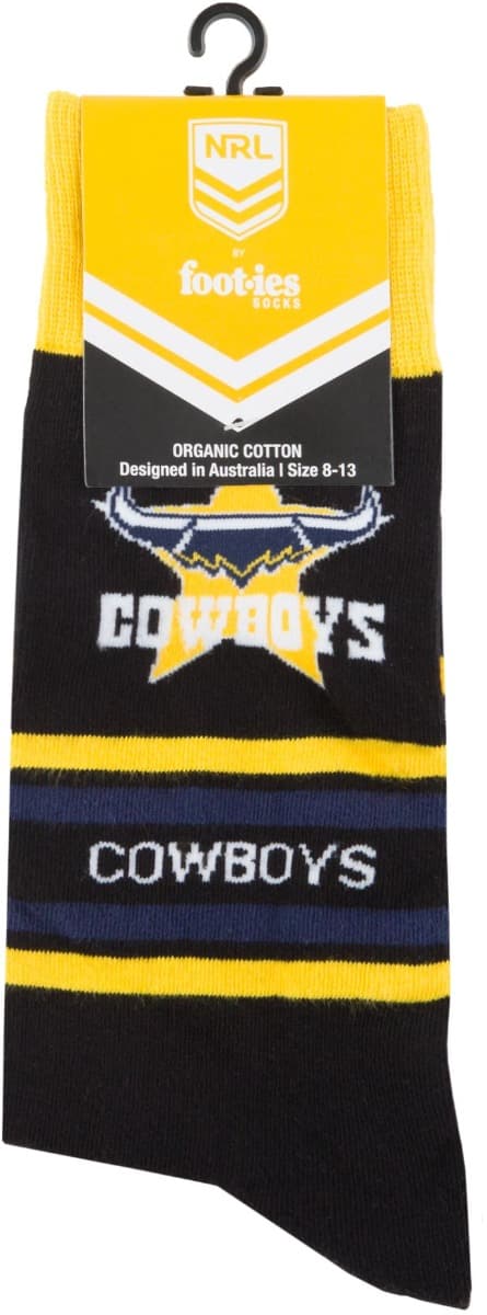 North Queensland Cowboys NRL Stripe Organic Cotton Socks