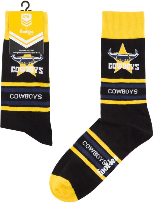 North Queensland Cowboys NRL Stripe Organic Cotton Socks