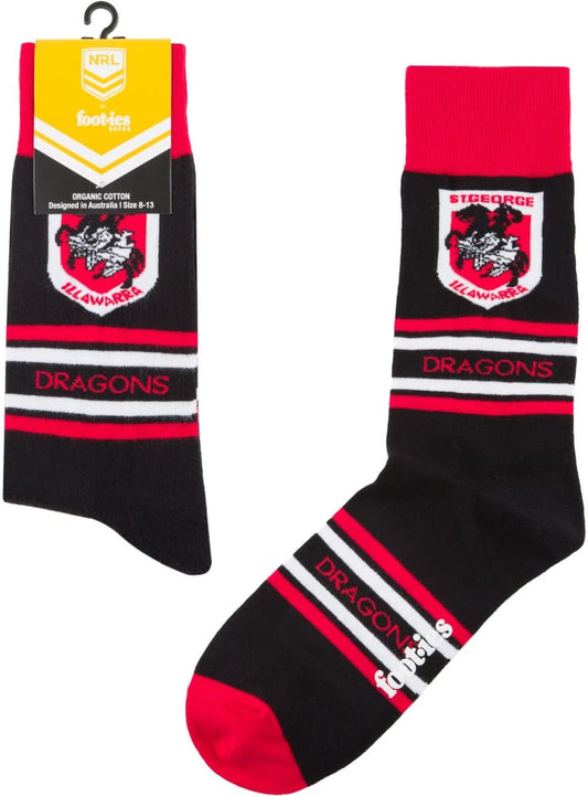 St George Dragons NRL Stripe Organic Cotton Socks