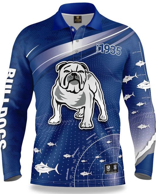 Canterbury Bulldogs NRL Mens 'Fishfinder' Fishing Shirt