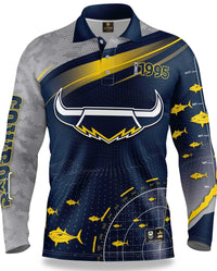 North Queensland Cowboys NRL Mens 'Fishfinder' Fishing Shirt