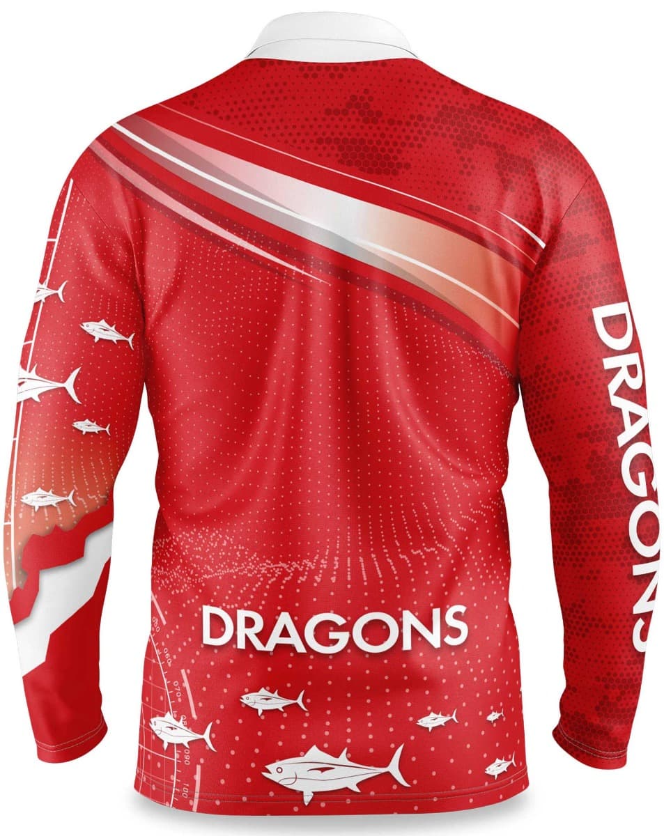 St George Dragons NRL Mens 'Fishfinder' Fishing Shirt