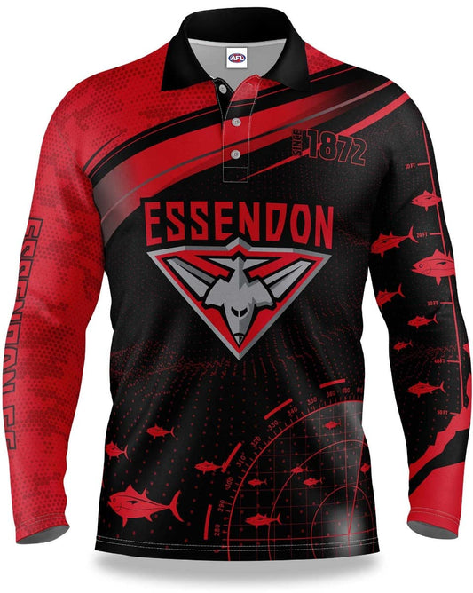 Essendon Bombers AFL Mens Fishing 'Fishfinder' Shirt