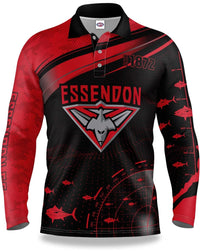 Essendon Bombers AFL Mens Fishing 'Fishfinder' Shirt