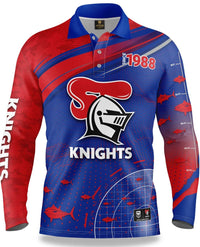 Newcastle Knights NRL Mens 'Fishfinder' Fishing Shirt