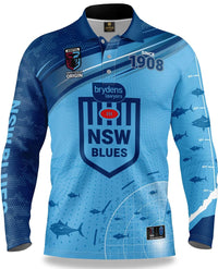 NSW Blues State of Origin Mens 'Fishfinder' Fishing Shirt