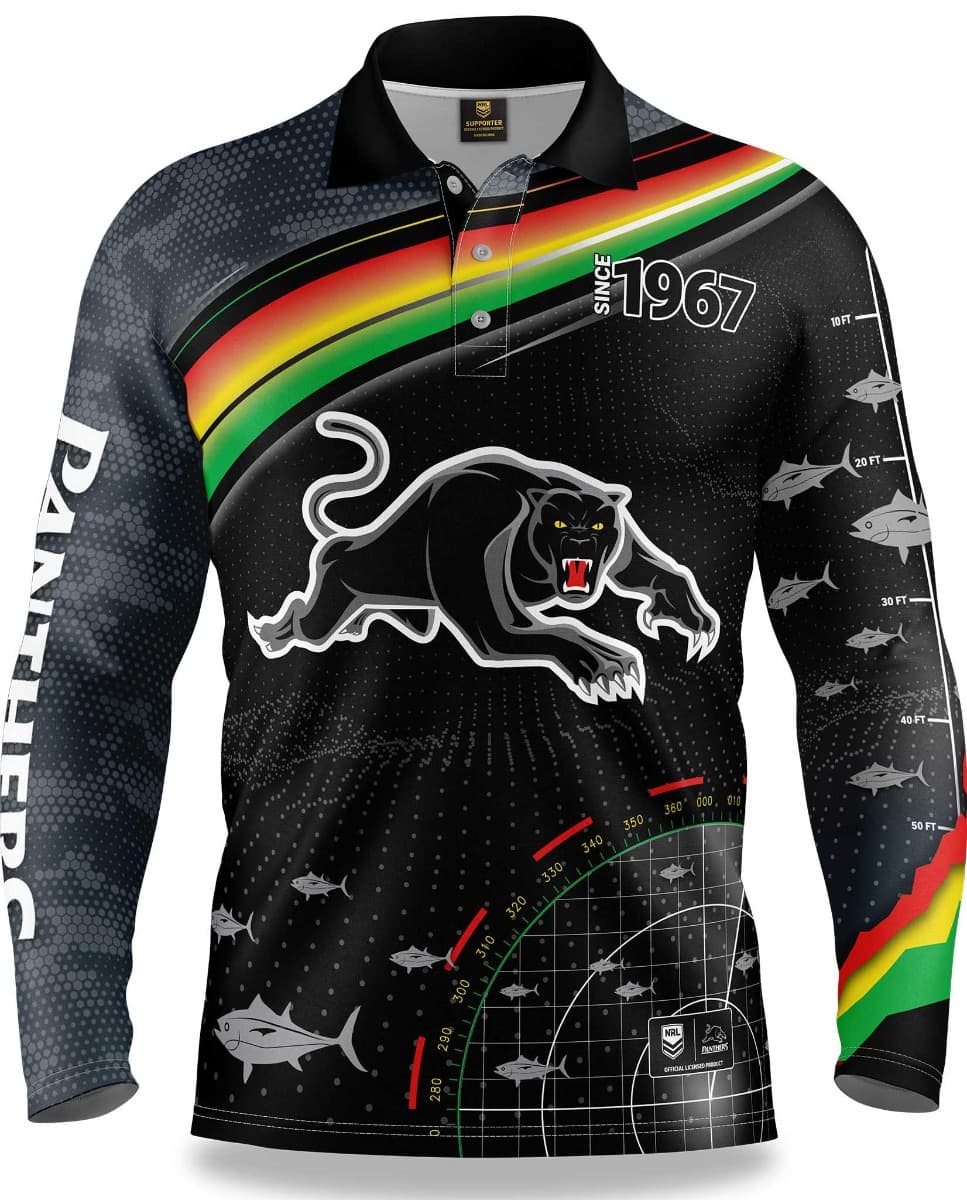 Penrith Panthers NRL Mens 'Fishfinder' Fishing Shirt
