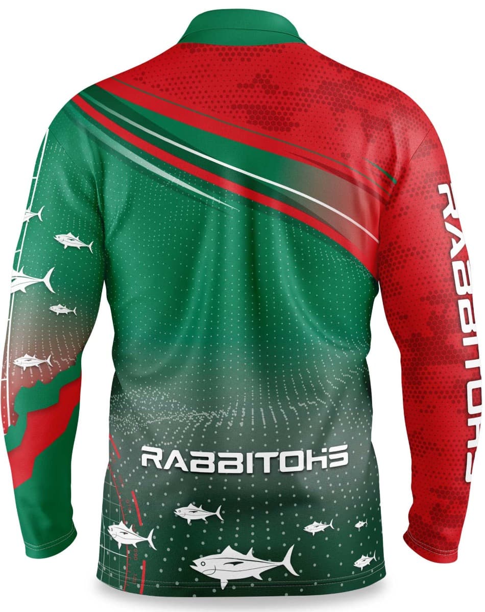 South Sydney Rabbitohs NRL Mens 'Fishfinder' Fishing Shirt