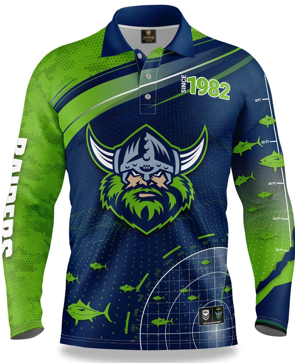 Canberra Raiders NRL Mens 'Fishfinder' Fishing Shirt