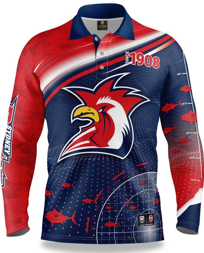 Sydney Roosters NRL Kids Fishing Shirt