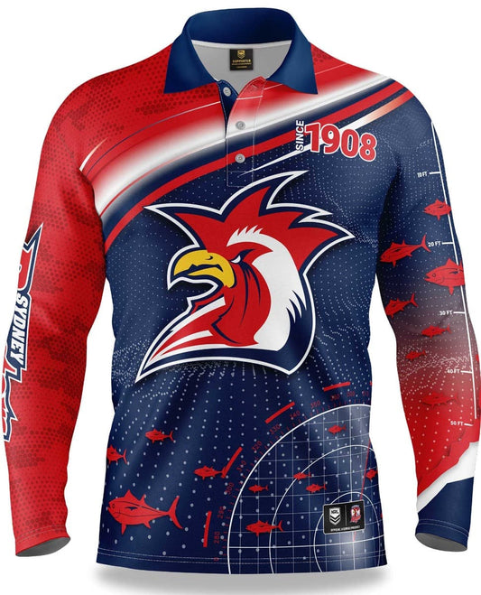 Sydney Roosters NRL Kids Fishing Shirt