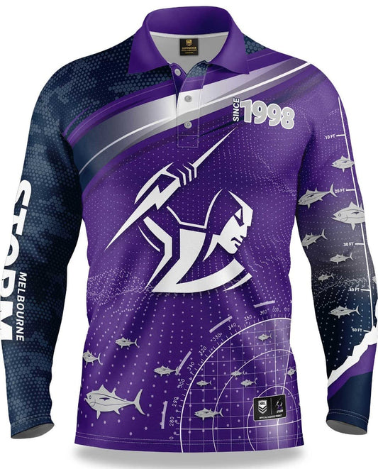 Melbourne Storm NRL Mens 'Fishfinder' Fishing Shirt