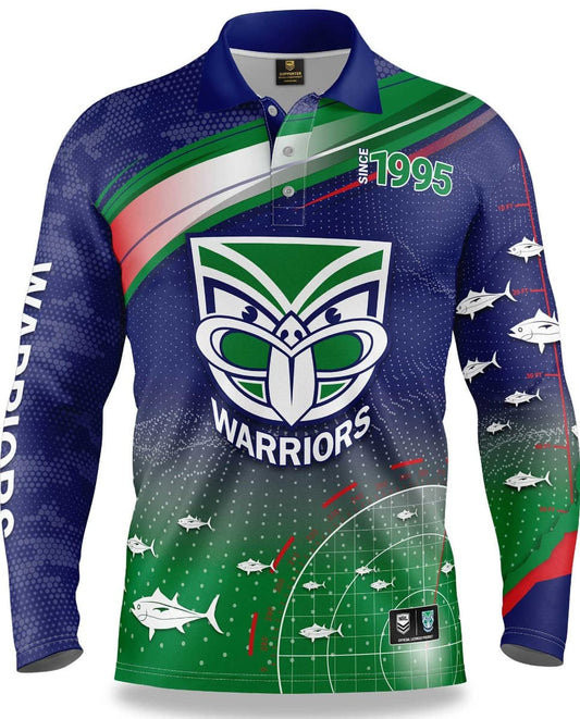 New Zealand Warriors NRL Mens 'Fishfinder' Fishing Shirt
