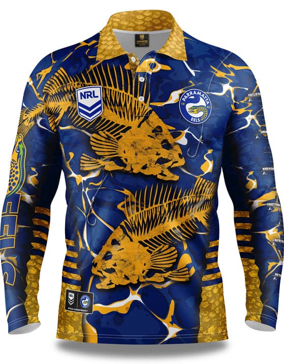 Parramatta Eels Skeletor NRL Fishing Shirt