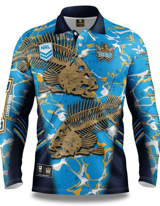 Gold Coast Titans NRL Mens Fishing Shirt