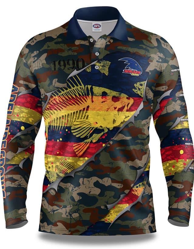 Adelaide Crows AFL Fishing 'Skeletor' Shirt