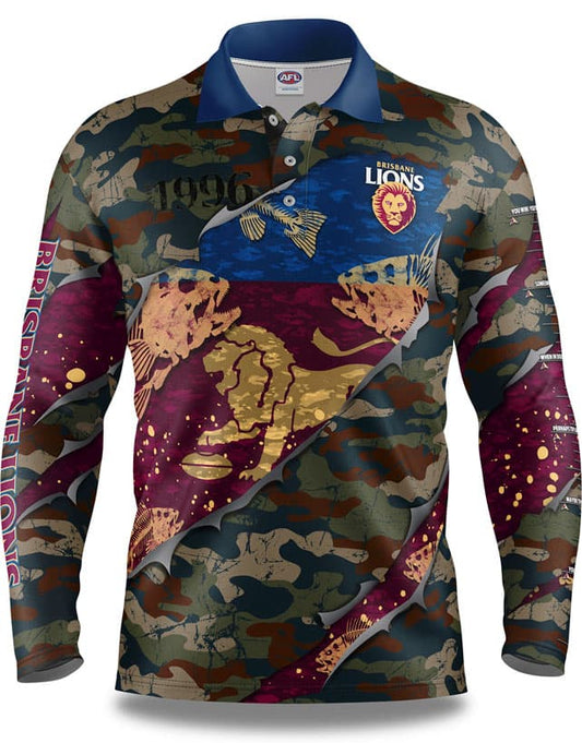 Brisbane Lions AFL Fishing 'Skeletor' Shirt