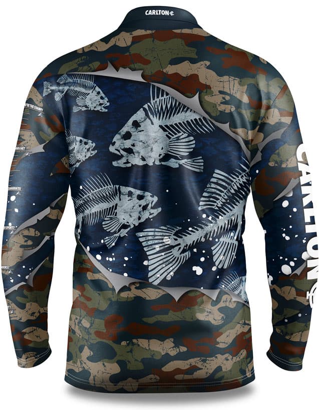 Carlton Blues AFL Fishing 'Skeletor' Shirt