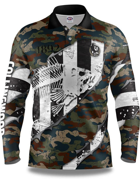 Collingwood Magpies AFL Fishing 'Skeletor' Shirt