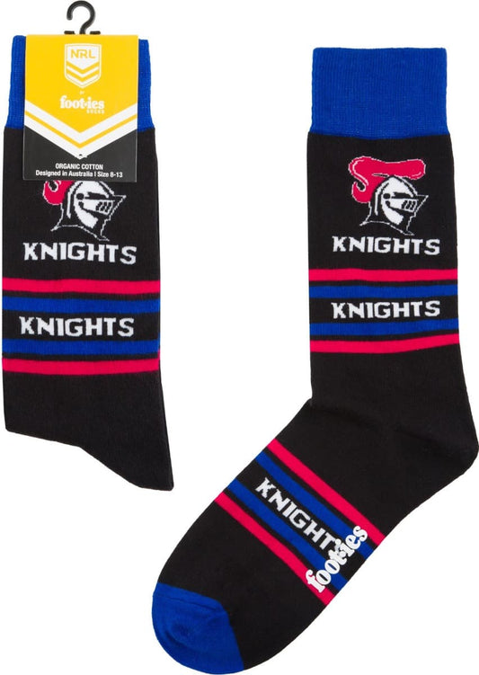 Newcastle Knights NRL Organic Stripe Cotton Socks