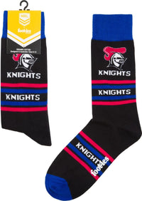 Newcastle Knights NRL Organic Stripe Cotton Socks