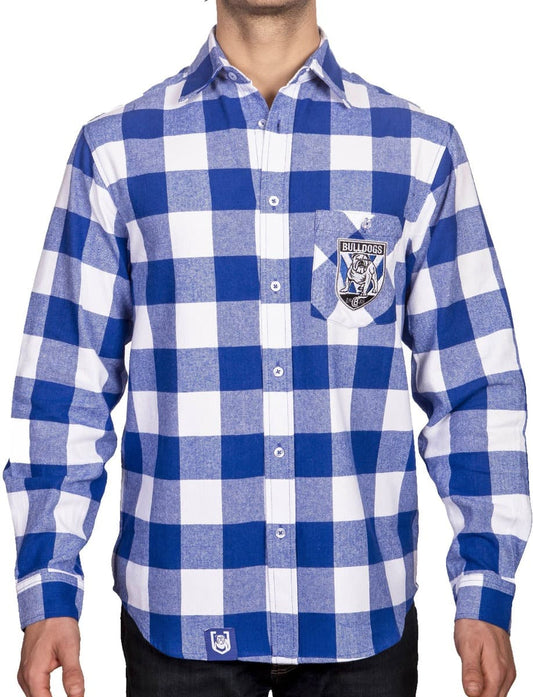 Canterbury Bulldogs NRL Mens "Axeman" Flannel Shirt