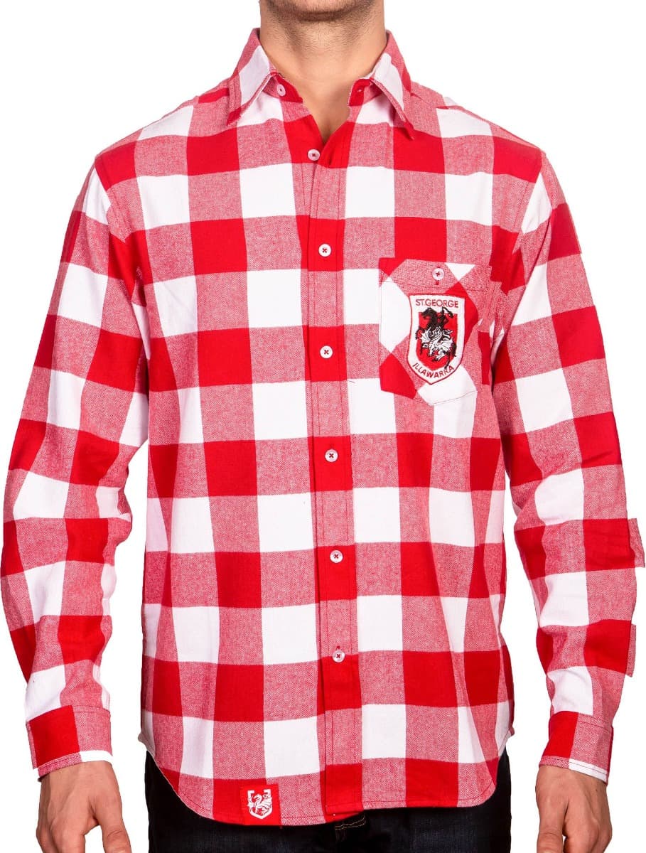 St George Dragons NRL Mens "Axeman" Flannel Shirt
