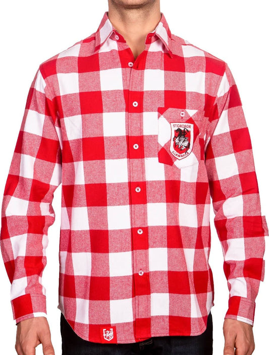 St George Dragons NRL Mens "Axeman" Flannel Shirt