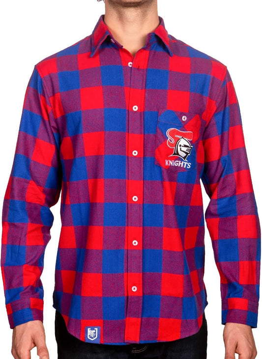 Newcastle Knights NRL Mens "Axeman" Flannel Shirt