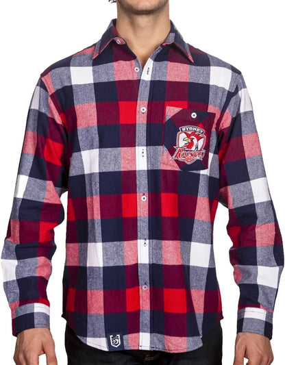 Sydney Roosters NRL Mens "Axeman" Flannel Shirt