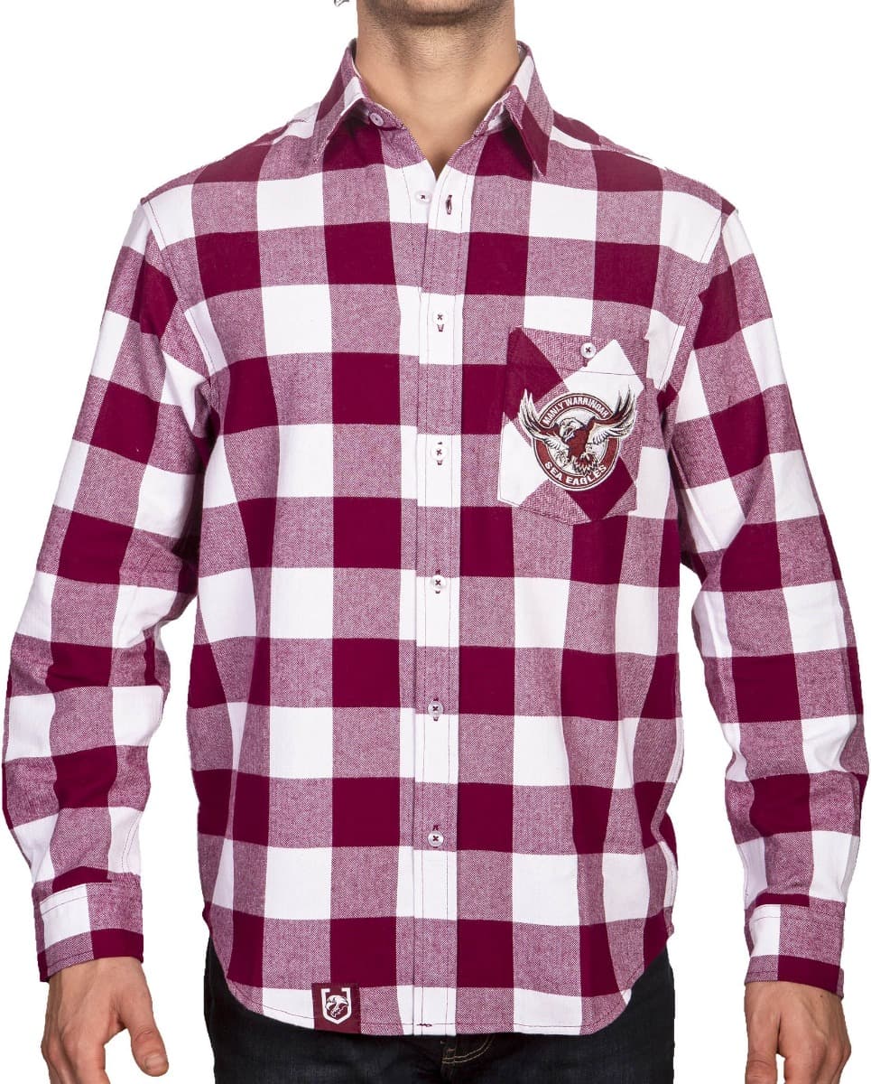 Manly Sea Eagles NRL Mens "Axeman" Flannel Shirt