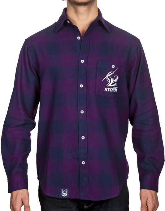 Melbourne Storm NRL Mens "Axeman" Flannel Shirt
