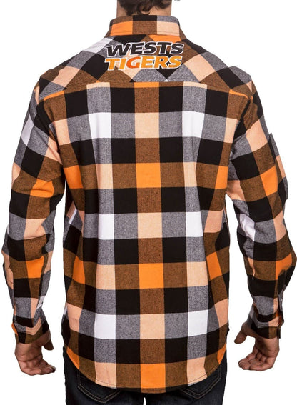Wests Tigers NRL Mens "Axeman" Flannel Shirt