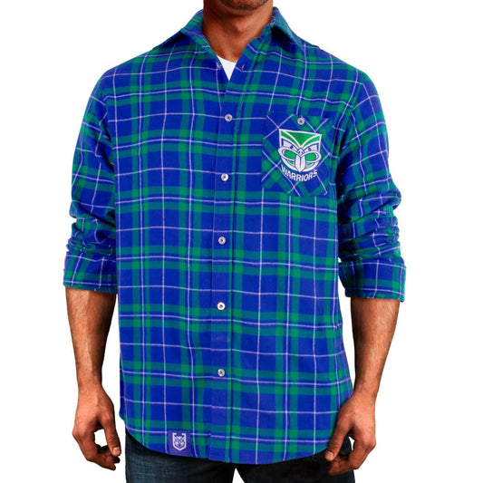 New Zealand Warriors NRL Mens Flannel Shirt