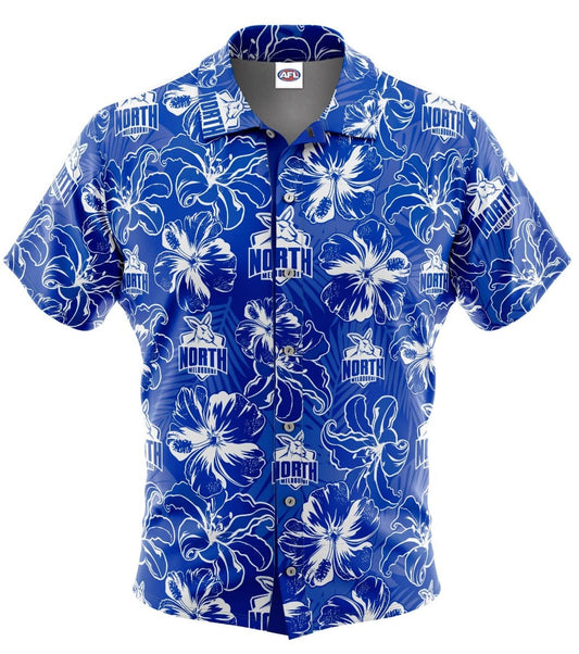 North Melbourne Kangaroos AFL Mens Hawaiian Shirt