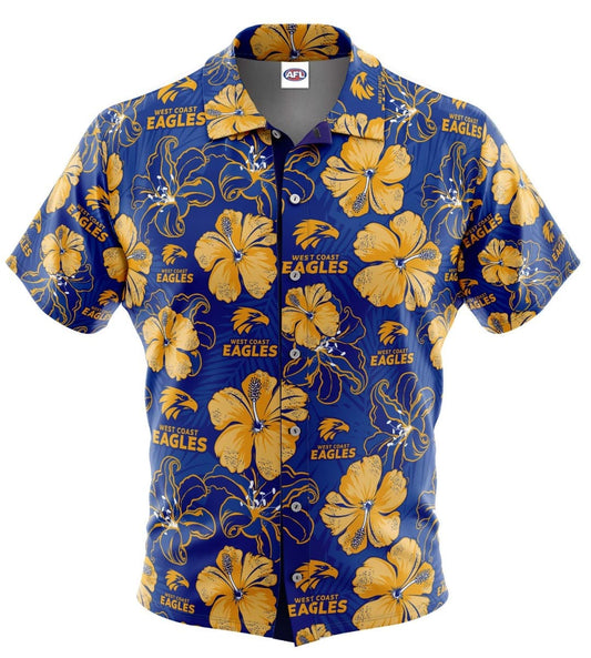 West Coast Eagles AFL Mens Hawaiian Shirt