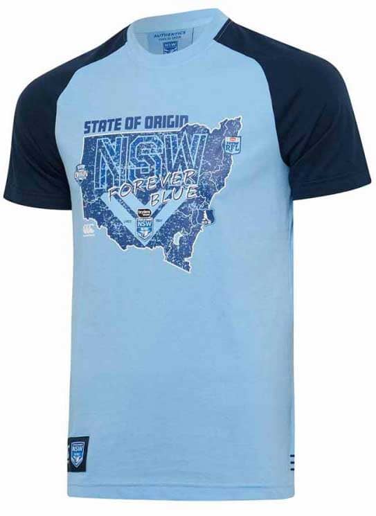 NSW Blues State of Origin Mens Forever Blue Tee