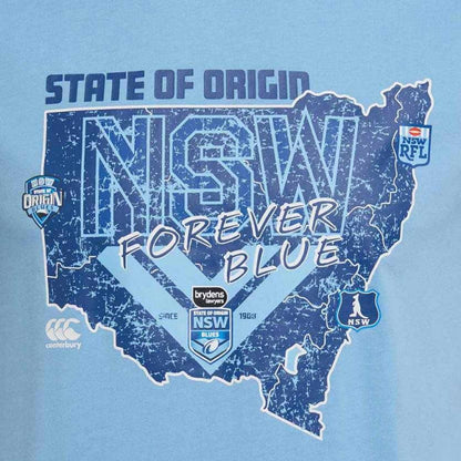 NSW Blues State of Origin Mens Forever Blue Tee