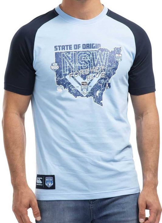 NSW Blues State of Origin Mens Forever Blue Tee