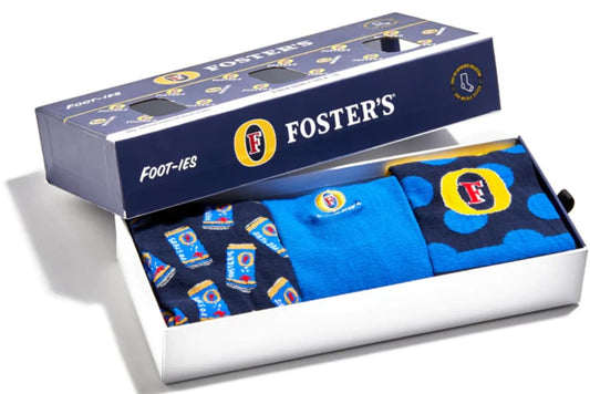 Fosters Beer Gift Box 3 Pack Socks