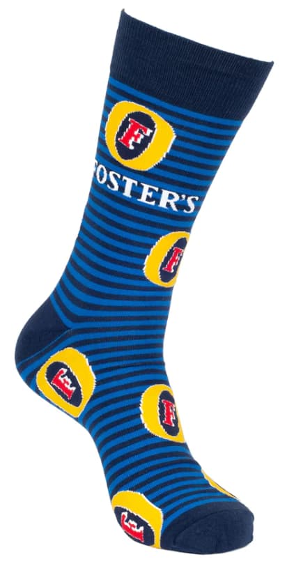 Fosters Beer Fine Stripe Socks 50% OFF