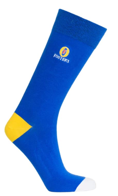 Fosters Beer Logo Embroidery Socks 70% OFF