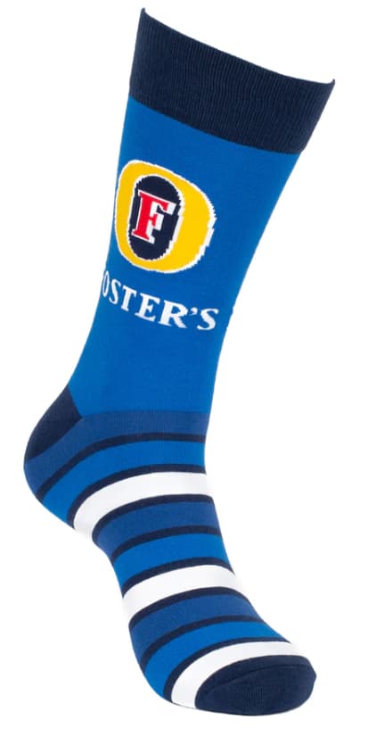 Fosters Beer Pint Stripe Socks 50% OFF