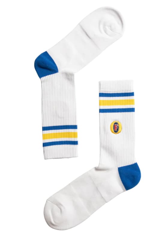 Fosters Stripe 2 Pack Sneaker Socks