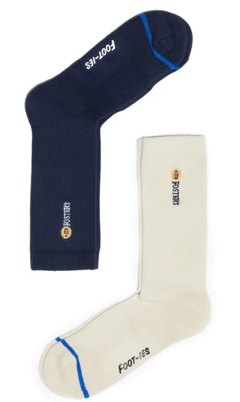 Fosters Beer Vertical Embroidery 2 Pack Socks